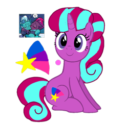 Size: 1122x1080 | Tagged: safe, artist:徐詩珮, fizzlepop berrytwist, glitter drops, tempest shadow, oc, oc:venti drops, pony, unicorn, base used, broken horn, female, glittershadow, horn, lesbian, magical lesbian spawn, mare, offspring, parent:glitter drops, parent:tempest shadow, parents:glittershadow, shipping, simple background, transparent background