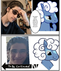 Size: 720x843 | Tagged: safe, oc, oc only, oc:cameo shadowness, earth pony, human, pony, meme