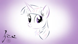 Size: 900x514 | Tagged: safe, artist:zaeinn, twilight sparkle, pony, female, gradient background, mare, smiling, solo, vector