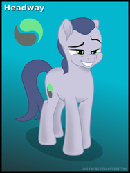 Size: 760x1012 | Tagged: safe, artist:dolenore, oc, oc:carina, oc:headway, earth pony, pony, fanfic:crystals & chitin, disguise, disguised changeling, male, solo, stallion