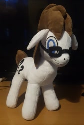 Size: 732x1092 | Tagged: safe, artist:aarondrawsarts, oc, oc:brain teaser, earth pony, pony, glasses, male, photography, plushie