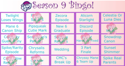 Size: 800x423 | Tagged: safe, derpibooru import, pinkie pie, earth pony, pony, spoiler:s09, bingo