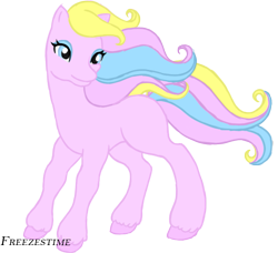 Size: 651x594 | Tagged: safe, artist:freezestime, oc, pony, g2, base used, custom, eyeshadow, makeup, simple background, solo, toy, transparent background