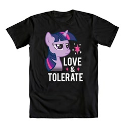 Size: 1000x1000 | Tagged: safe, twilight sparkle, pony, clothes, love and tolerate, official, photo, shirt, t-shirt, welovefine