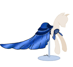 Size: 1080x979 | Tagged: safe, artist:catscat111, pony, clothes, dress, dress form, mannequin, pony prom