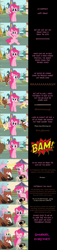 Size: 2000x8800 | Tagged: safe, artist:mlp-silver-quill, derpibooru import, fluttershy, pinkie pie, trouble shoes, earth pony, pegasus, pony, comic:pinkie pie says goodnight, banana, banana peel, barrel, comic, cute, falling, food, friday the 13th, hide, screaming, shyabetes