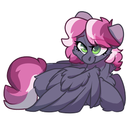 Size: 2000x2000 | Tagged: safe, artist:spoopygander, oc, pegasus, pony, butt fluff, chest fluff, coat markings, cute, eyelashes, female, freckles, looking up, mare, multicolored hair, smiling, unshorn fetlocks, wing fluff, wings