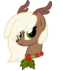 Size: 800x900 | Tagged: safe, artist:crystal-tranquility, deer pony, original species, pond pony, pony, bust, figgy pudding, male, ponified, portrait, simple background, solo, transparent background