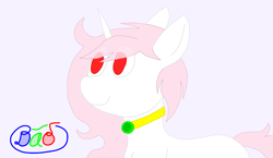 Size: 1222x710 | Tagged: safe, artist:dao, oc, oc:snowiine blurose, pony, unicorn, dao, jewelry, lineless, necklace, solo