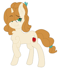 Size: 2212x2312 | Tagged: safe, artist:moonlightdisney5, pony, freckles, magical lesbian spawn, next generation, offspring, parent:applejack, parent:rarity, parents:rarijack, solo