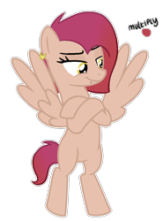 Size: 813x1098 | Tagged: safe, artist:moonlightdisney5, pony, magical lesbian spawn, next generation, offspring, parent:fluttershy, parent:pinkie pie, parents:flutterpie, piercing, solo