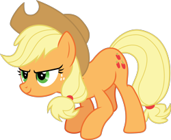 Size: 5412x4407 | Tagged: safe, artist:sinkbon, derpibooru import, applejack, earth pony, pony, sparkle's seven, cowboy hat, hat, simple background, solo, transparent background, vector