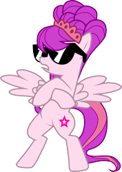 Size: 1371x1931 | Tagged: safe, artist:chipmagnum, oc, oc:star divine, pegasus, pony, bipedal, female, mare, simple background, solo, sunglasses, transparent background