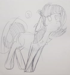 Size: 3024x3235 | Tagged: safe, artist:euspuche, oc, oc only, oc:liliya krasnyy, earth pony, pony, comic:li'l pony, sketch, solo, traditional art