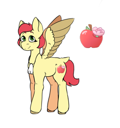 Size: 772x820 | Tagged: safe, artist:zeosec, oc, oc only, oc:pacific rose, pegasus, pony, cutie mark, female, freckles, jewelry, necklace, offspring, parent:big macintosh, parent:fluttershy, parents:fluttermac, seashell, solo