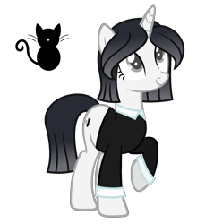 Size: 1845x2101 | Tagged: safe, artist:darbypop1, oc, oc:friday the 13th, pony, unicorn, female, mare, simple background, solo, transparent background