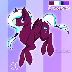 Size: 720x719 | Tagged: safe, artist:akane-ssan, oc, oc only, oc:crescendo, pegasus, pony, solo