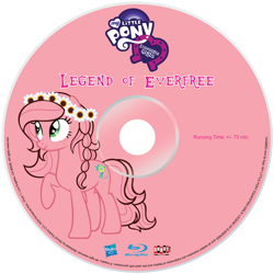 Size: 2339x2339 | Tagged: safe, artist:gihhbloonde, artist:pixelgrip94, gloriosa daisy, earth pony, pony, equestria girls, legend of everfree, equestria girls logo, fake blu-ray set, ponified, vector, vector trace