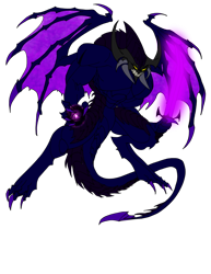 Size: 786x1017 | Tagged: safe, artist:kahnac, oc, oc only, oc:tiracian, demon, pony, season 9, spoiler:s09, alternate universe, monster, nightmare fuel, simple background, solo, transparent background