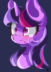 Size: 1099x1548 | Tagged: safe, artist:tohupo, twilight sparkle, twilight sparkle (alicorn), alicorn, pony, crying, female, mare, solo