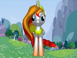 Size: 333x250 | Tagged: safe, artist:nardaxll93, oc, oc:tempest flare solarmoon, alicorn, pony, pony creator, 3d, not daybreaker, not princess celestia, ponylumen, solo