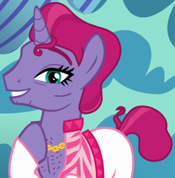 Size: 1030x1045 | Tagged: safe, screencap, pony, viva las pegasus, chest hair, clothes, cropped, shirt, siegfried & roy, solo