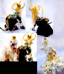 Size: 446x515 | Tagged: safe, artist:lightningsilver-mana, human, pony, booette, bowsette, craft, crossover, custom, fandom, handmade, irl, leather, mario, my little pony, nintendo, paint, painted, painting, photo, ponified, sewing, sewing needle, super crown, textiles, toy, video game, video game crossover