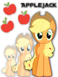 Size: 1600x2133 | Tagged: safe, artist:huskyleafstudios, derpibooru import, applejack, earth pony, pony, cutie mark, deviantart watermark, female, mare, obtrusive watermark, simple background, solo, t shirt design, transparent background, watermark