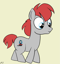 Size: 573x604 | Tagged: safe, train tracks (character), pony, colt, male, thomas the tank engine