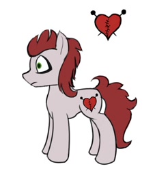 Size: 600x660 | Tagged: safe, artist:kopaleo, oc, oc:pin cushion, earth pony, pony, reference sheet, solo