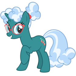 Size: 3200x3200 | Tagged: safe, artist:cheezedoodle96, bellflower blurb, pony, unicorn, the point of no return, .svg available, female, glasses, librarian, looking at you, mare, missing accessory, raised hoof, simple background, smiling, solo, svg, transparent background, vector