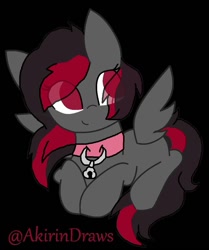 Size: 1004x1200 | Tagged: safe, artist:tian, oc, oc:discordant storm, pegasus, pony, collar, cute, female, red eyes, solo