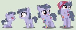 Size: 1024x412 | Tagged: safe, artist:loveedovey, oc, oc only, oc:street art, pony, unicorn, 5-year-old, age progression, amputee, baby, baby pony, base used, congenital amputee, female, filly, missing limb, simple background, stump, teenager