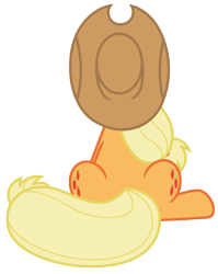 Size: 5399x6794 | Tagged: safe, artist:estories, derpibooru import, applejack, earth pony, pony, absurd resolution, applejack's hat, cowboy hat, female, hat, mare, rear view, simple background, solo, transparent background, vector