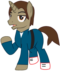 Size: 825x968 | Tagged: safe, artist:ejlightning007arts, pony, alien (franchise), android, bishop, clothes, crossover, jumpsuit, ponified, raised hoof, simple background, transparent background, vector