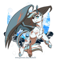 Size: 1200x1258 | Tagged: safe, artist:inuhoshi-to-darkpen, oc, oc:snow flower, bat pony, pony, bat pony oc, eyepatch, scar