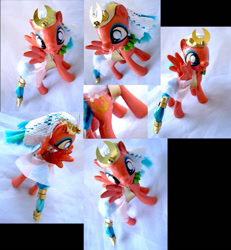 Size: 1024x1107 | Tagged: safe, artist:lightningsilver-mana, somnambula, pegasus, pony, family appreciation day, craft, doll, female, figure, figurine, my little pony, paint, painting, sewing, sewing needle, solo, toy