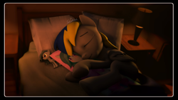 Size: 3840x2160 | Tagged: safe, artist:devil dash, oc, oc:skiski, pony, 3d, body pillow, huggies, plushie, sleeping