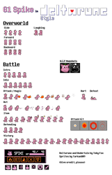 Size: 571x888 | Tagged: safe, artist:tarkan809, spike (g1), g1, spoiler:deltarune, deltarune, pixel art, simple background, sprite sheet, transparent background