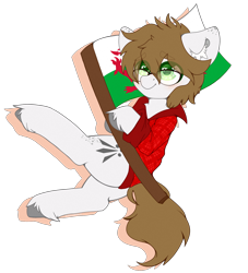 Size: 2000x2200 | Tagged: safe, artist:etoz, oc, earth pony, pony, blushing, clothes, commission, cute, eyebrows, eyebrows down, flag, glasses, happy, looking up, male, shirt, simple background, smiling, solo, stallion, transparent background, wales, ych result