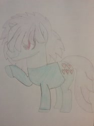 Size: 1886x2519 | Tagged: safe, artist:jerryakiraclassics19, oc, oc only, oc:alexendre, pony, unicorn, clothes, male, redesign, traditional art