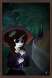 Size: 645x960 | Tagged: safe, artist:derpx1, oc, oc only, oc:copelia, semi-anthro, solo, umbrella