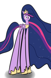 Size: 1304x1976 | Tagged: safe, artist:artiks, princess twilight 2.0, twilight sparkle, twilight sparkle (alicorn), alicorn, pony, the last problem, crown, i am not that tall, impossibly long legs, jewelry, long legs, older, older twilight, regalia, simple background, white background