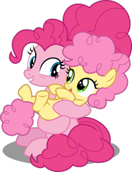 Size: 6538x8525 | Tagged: safe, artist:decprincess, derpibooru import, li'l cheese, pinkie pie, earth pony, pony, the last problem, .svg available, absurd resolution, colt, cute, diapinkes, female, li'l cuteese, male, mare, mother and child, mother and son, parent and child, simple background, transparent background, vector