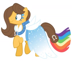 Size: 1400x1200 | Tagged: safe, artist:carouselunique, caramel, earth pony, pony, base used, clothes, crossdressing, drag queen, dress, kindverse