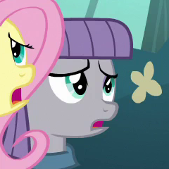 Size: 240x240 | Tagged: safe, screencap, fluttershy, maud pie, earth pony, pegasus, pony, unicorn, maud pie (episode), cropped, distressed, female, mare, open mouth, solo focus