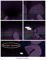 Size: 1200x1552 | Tagged: safe, artist:deusexequus, twilight sparkle, twilight sparkle (alicorn), alicorn, pony, comic:fix, comic, dead end, eyes closed, implied cozy glow, running, speech bubble, teary eyes