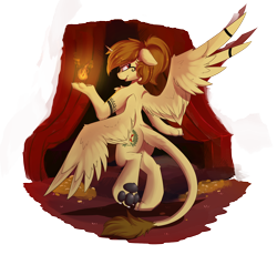 Size: 4050x3729 | Tagged: safe, artist:beardie, oc, oc only, oc:katya ironstead, sphinx, chest fluff, dancing, egyptian, egyptian dance, egyptian pony, female, solo, species swap, sphinxified