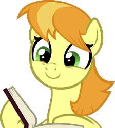 Size: 4425x4929 | Tagged: safe, artist:ironm17, earth pony, pony, the point of no return, book, simple background, smiling, solo, teddie safari, transparent background, vector