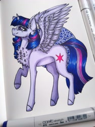 Size: 3120x4160 | Tagged: safe, artist:uglypartyhat, twilight sparkle, twilight sparkle (alicorn), alicorn, pony, marker pen, photo, traditional art